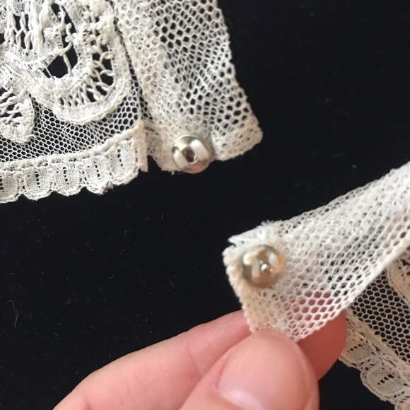 Vintage cream handmade lace collar - Picture 6 of 7